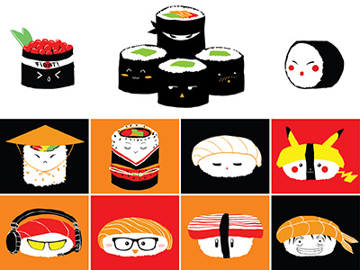 Sushi cute fish geek geisha japan luffy nigiri ninja pikachu princess salmon sushi