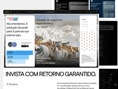 MaisonTech Heavy Machinery Website Design digital design figma design figma inspiration figma ui heavy duty machinery heavy equipment heavy machinery heavy machinery experts industrial design industrial tech maisontech mining business mining equipment mining industry mining solutions mining tech mining technology professional web design tech innovation web design