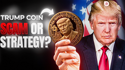 Trump Coin Scam Thumbnail Design contentcreation ctroptimization digitalmarketing freelancegraphicdesigner graphicdesign videomarketing youtubeseo youtubethumbnail