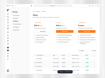 Subscription & Billing Management Dashboard auto layout bills dashboard dashboard design figma ui user interface