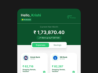 Finto - Banking Finance Platform figma ui ux