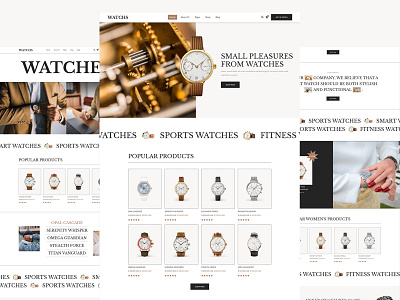 Watch Shop Store WebSite Design landing page shop uiux design watch strore web design