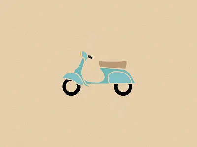 Vespa clean icon pictogram scooter simple vespa vintage