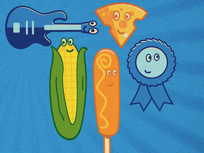 County Fair Characters cartoon character fair illustration smiley