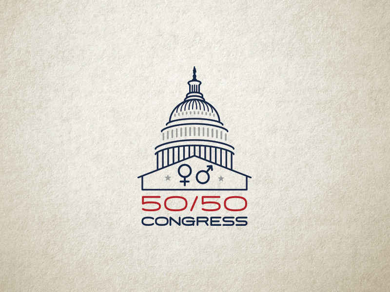 50/50 Congress Branding branding government identity illustration lines logo political united states