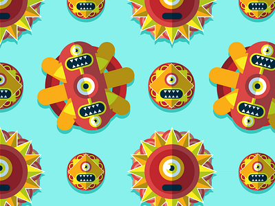 Wallpaper vectormonsters creatures illustration monsters pattern vector wallpaper