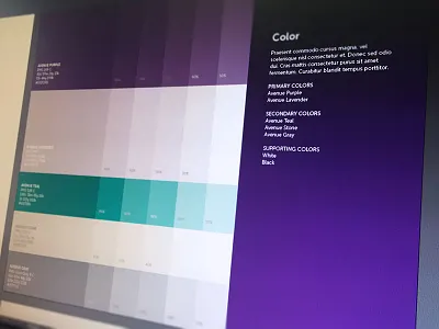 Avenue Hair Salon Color Palette brand brand book branding color palette style guide
