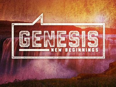 Genesis bible color genesis ink block sermon speech bubble waterfall