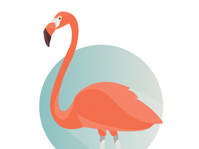 flamingo illustration #2 animal art design digital flamingo icon icon design illustration kiasue