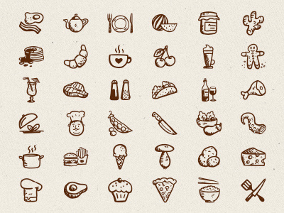 Tasty Icons Free – 36 hand-drawn food icon food food icons free free icons freebie hand drawn hand drawn icons hand drawn vectors handdrawn restaurant