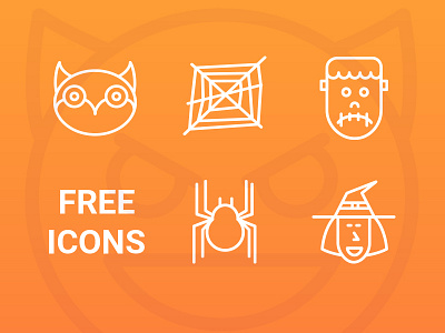 35 Scary Icons 100 ai eps flat free freebies icons line pack scary