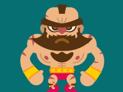 Little Zangie animation character gif street fighter zangief