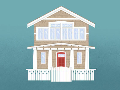 House Illustration door home house illustration porch red vector