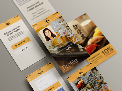 Shabu101 app flat food gui parallax ui