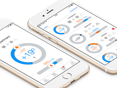 Climate control application climate ios ui ux