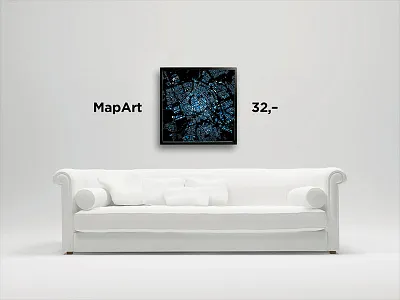 MapArt art couch frame mapart poster product wall