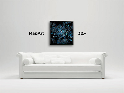 MapArt art couch frame mapart poster product wall