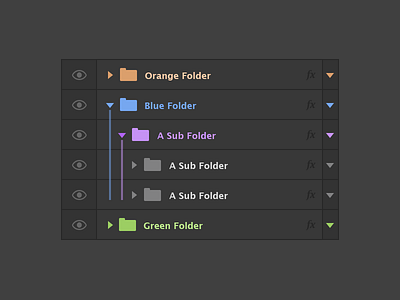 Photoshop Layer Panel - Coloring flat layer panel photoshop ui ux