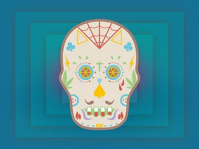 Calavera art day of the dead design dia de los muertos geometric halloween illustration mexican mexico skull sugar skull vector