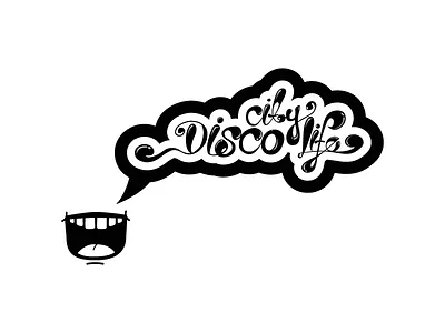 City Disco Life black font hand made hossein illustration lavi logo logotype malmö type typography