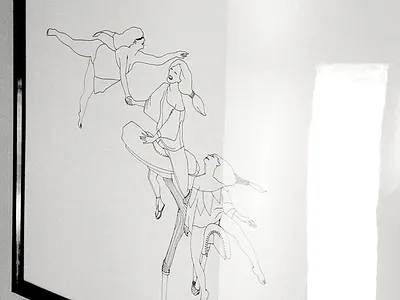 On The Wall art drawing illustration