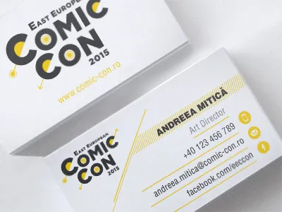 Business Card EECC 2015 business card comic con design east european comic con graphic design