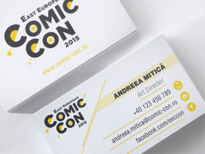 Business Card EECC 2015 business card comic con design east european comic con graphic design