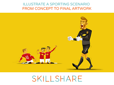 From Concept to Final Artwork - My Skillshare Class brush character design football illustration photoshop skillshare soccer sports training