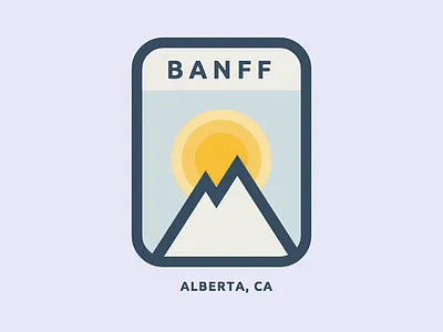 Animated CSS Banff Badge animation banff blue css illustration mountains web design