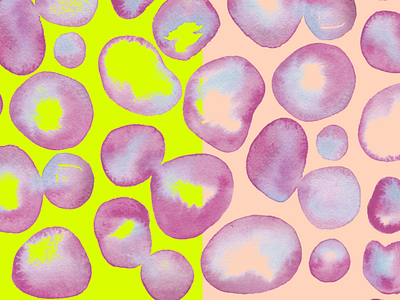 glow stones abstract glow neon pattern peach pebbles rocks shapes stones watercolor
