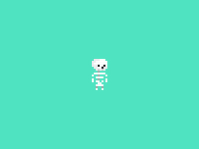 #IDARB addicted flat game idarb illustration pixels skeleton sketch app skull