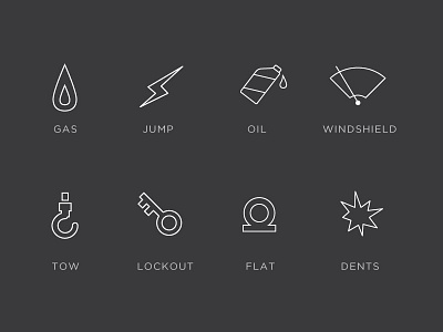 Car Repair Icons car flat gotham icons lightning line minimal