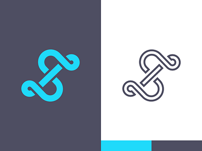 s monogram black blue branding design graphic icon identity initial logo mark monogram s