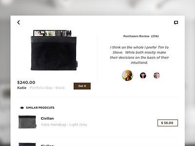 Product detail buy clean concept ipad shop ui ux yy