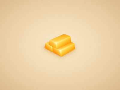 Gold Ingot Icon gold golden icon illustrator ingot tutorial vector