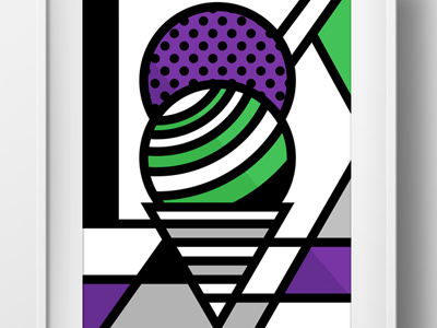 Abstracts 101: Icecream abstract de stijl icecream pop art vector
