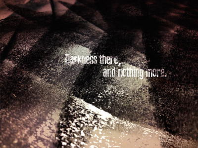 Darkness Two graphic design photography typography