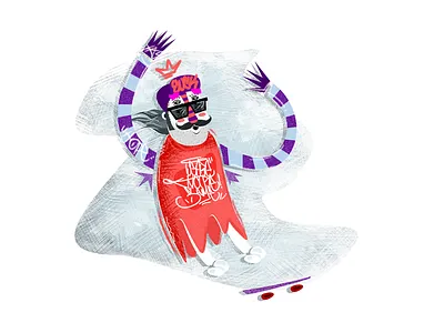 SK8 dibujo dope ilustración skate