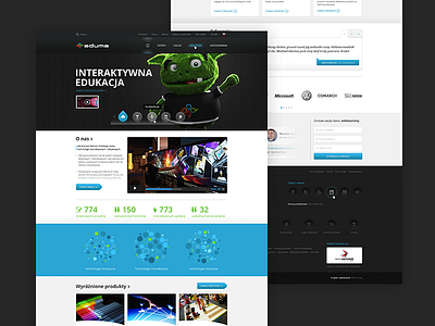 Aduma flat interactive landing page web website