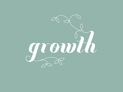 growth grow growth illustration leaves lettering plant type typography vine