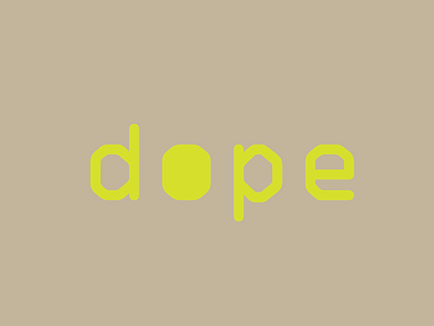 this is dope dope easy green minimal simple
