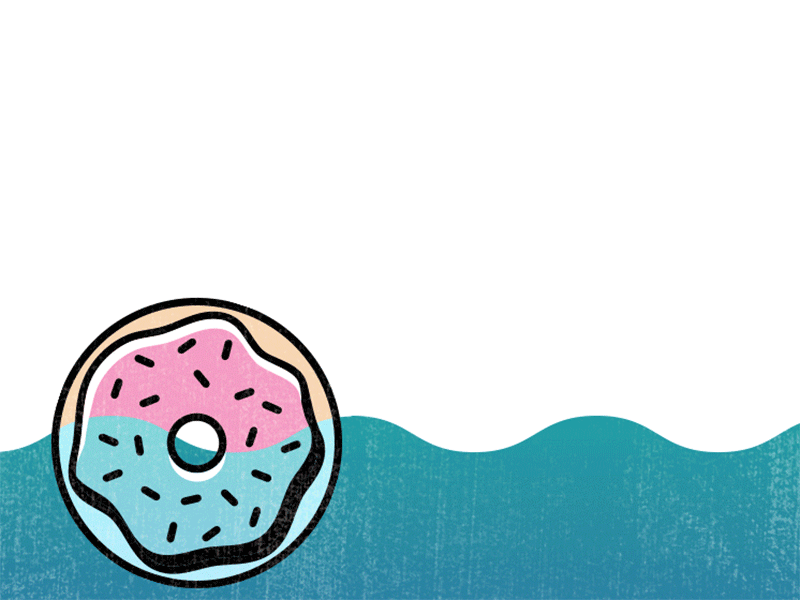 Donut Dolphin donut fun gif illustration pink social texture water