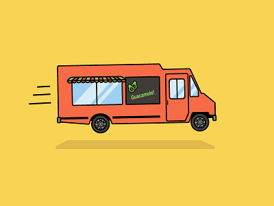 Food Truck food truck guacamole illustration