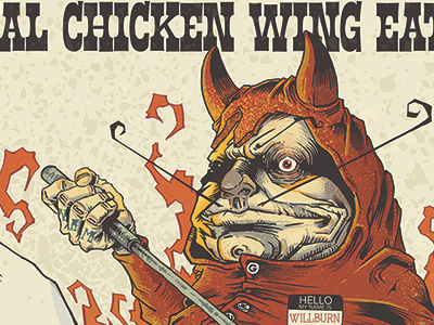 FusterCluck Wing eating contest poster