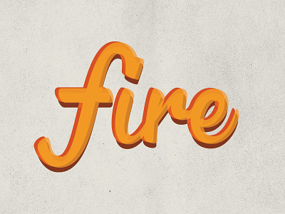 Fire brush hand lettering lettering pen script vector