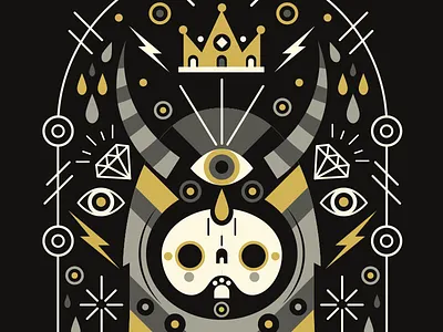 Skulls, eyes & a crown crown diamonds eye eyes skull