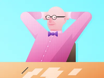 Wally Olins art candy exhibition flat geometric illustration olins portrait simple wall of wally wally wally olins