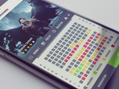 Moviehero APP cinema clean film iphone movie ticket ui ux