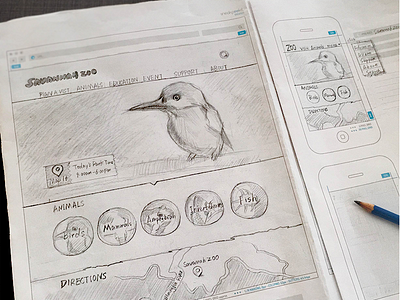 Sketch animals iphone location map pictures savannah sketch sketches website wireframe zoo