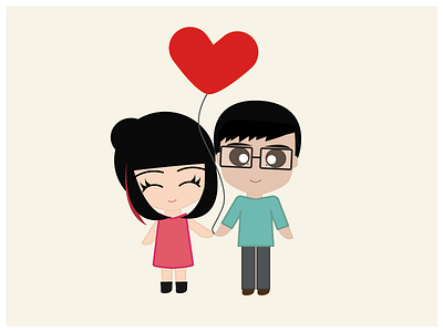 Valentine card character cute heart illustrator kawaii valentine valentinesday